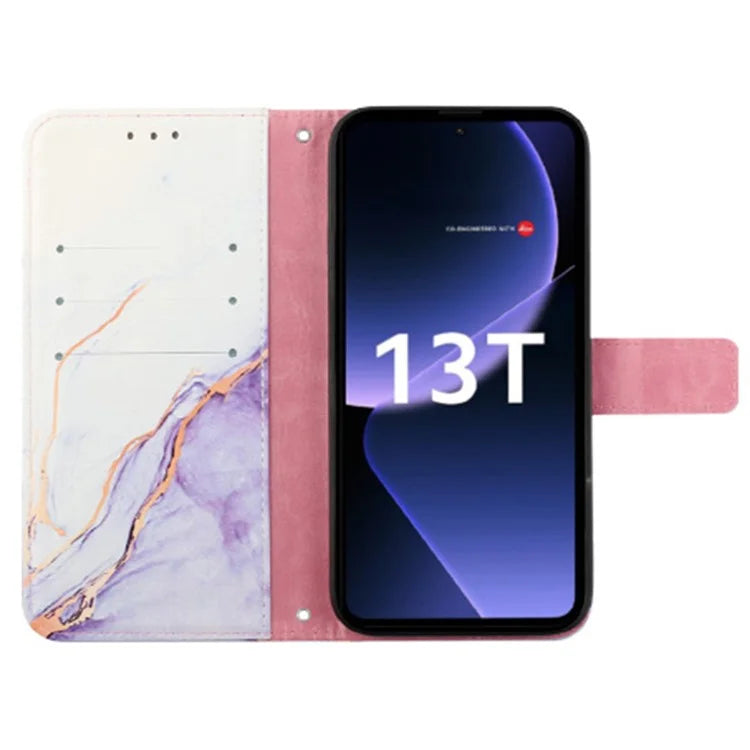 YB Pattern Printing Leather Series-6 For Xiaomi 13T / 13T Pro / Redmi K60 Ultra Case Anti-scratch Leather Phone Cover