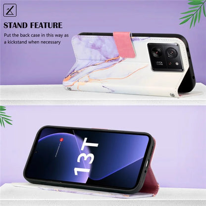 YB Pattern Printing Leather Series-6 For Xiaomi 13T / 13T Pro / Redmi K60 Ultra Case Anti-scratch Leather Phone Cover