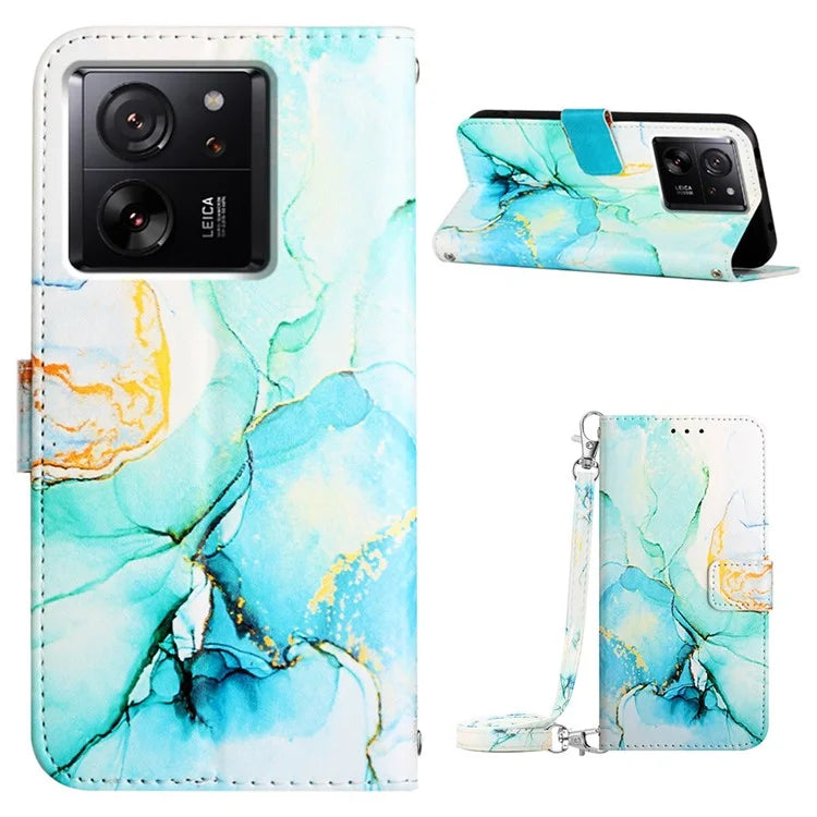 YB Pattern Printing Leather Series-6 For Xiaomi 13T / 13T Pro / Redmi K60 Ultra Case Anti-scratch Leather Phone Cover