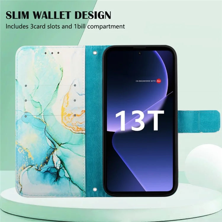 YB Pattern Printing Leather Series-6 For Xiaomi 13T / 13T Pro / Redmi K60 Ultra Case Anti-scratch Leather Phone Cover