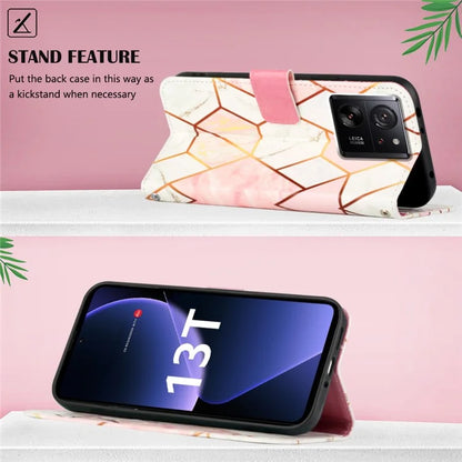 YB Pattern Printing Leather Series-6 For Xiaomi 13T / 13T Pro / Redmi K60 Ultra Case Anti-scratch Leather Phone Cover