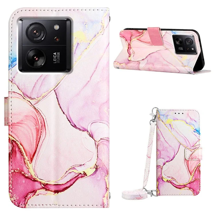 YB Pattern Printing Leather Series-6 For Xiaomi 13T / 13T Pro / Redmi K60 Ultra Case Anti-scratch Leather Phone Cover