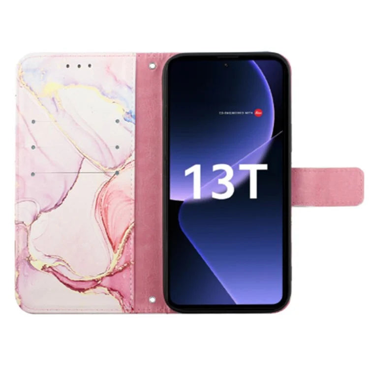 YB Pattern Printing Leather Series-6 For Xiaomi 13T / 13T Pro / Redmi K60 Ultra Case Anti-scratch Leather Phone Cover