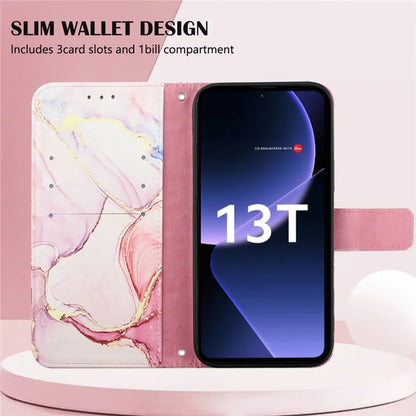 YB Pattern Printing Leather Series-6 For Xiaomi 13T / 13T Pro / Redmi K60 Ultra Case Anti-scratch Leather Phone Cover