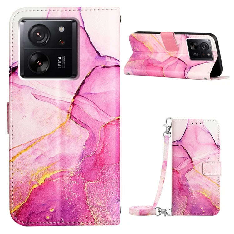 YB Pattern Printing Leather Series-6 For Xiaomi 13T / 13T Pro / Redmi K60 Ultra Case Anti-scratch Leather Phone Cover