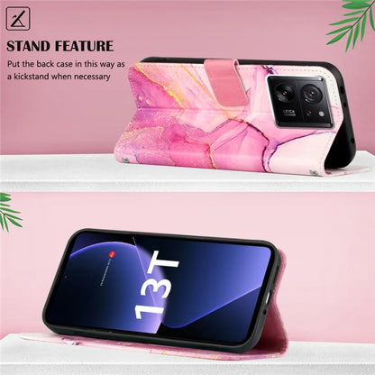 YB Pattern Printing Leather Series-6 For Xiaomi 13T / 13T Pro / Redmi K60 Ultra Case Anti-scratch Leather Phone Cover
