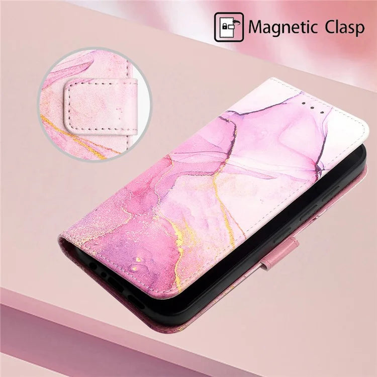 YB Pattern Printing Leather Series-5 for Samsung Galaxy A05 4G Case Leather Wallet Phone Shell with Strap
