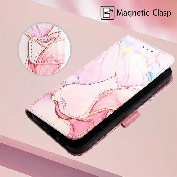 YB Pattern Printing Leather Series-5 for Samsung Galaxy A05 4G Case Leather Wallet Phone Shell with Strap