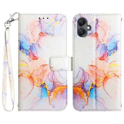 YB Pattern Printing Leather Series-5 for Samsung Galaxy A05 4G Case Leather Wallet Phone Shell with Strap