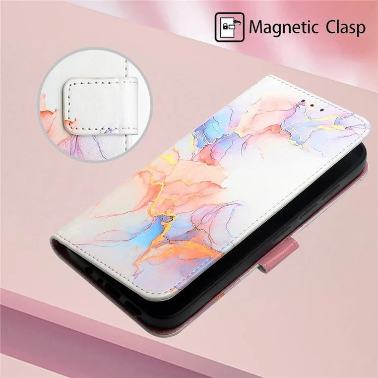 YB Pattern Printing Leather Series-5 for Samsung Galaxy A05 4G Case Leather Wallet Phone Shell with Strap