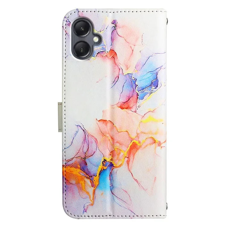 YB Pattern Printing Leather Series-5 for Samsung Galaxy A05 4G Case Leather Wallet Phone Shell with Strap