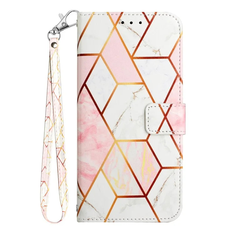 YB Pattern Printing Leather Series-5 for Samsung Galaxy A05 4G Case Leather Wallet Phone Shell with Strap