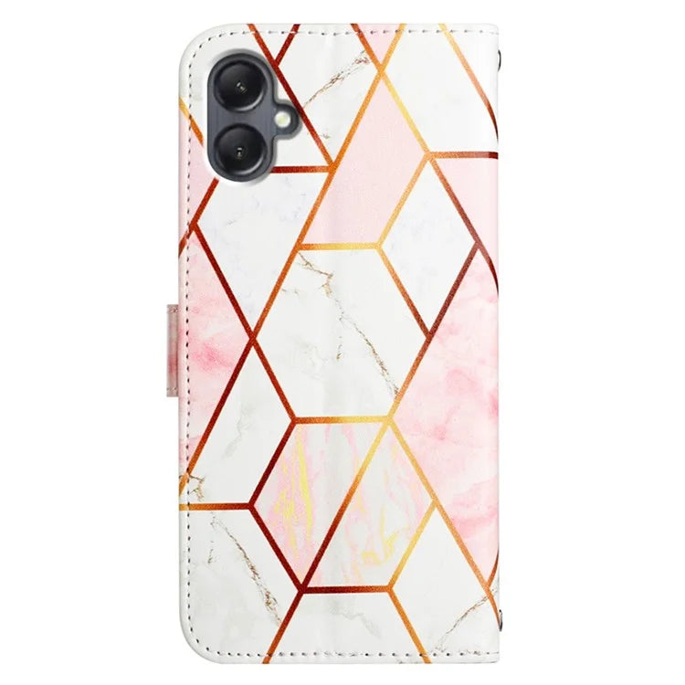 YB Pattern Printing Leather Series-5 for Samsung Galaxy A05 4G Case Leather Wallet Phone Shell with Strap