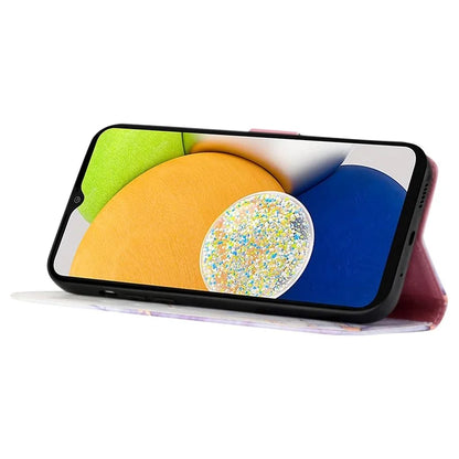 YB Pattern Printing Leather Series-5 for Samsung Galaxy A05 4G Case Leather Wallet Phone Shell with Strap