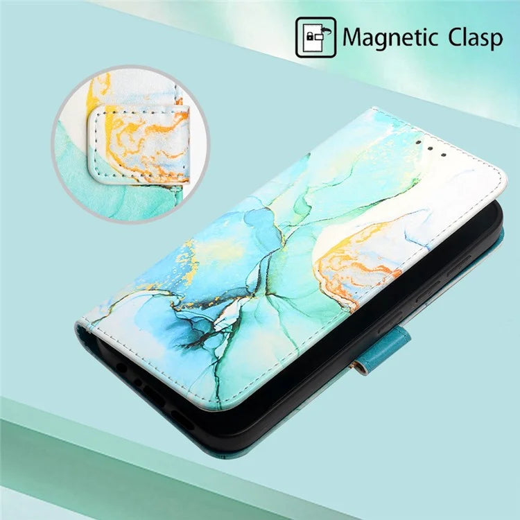 YB Pattern Printing Leather Series-5 for Samsung Galaxy A05 4G Case Leather Wallet Phone Shell with Strap