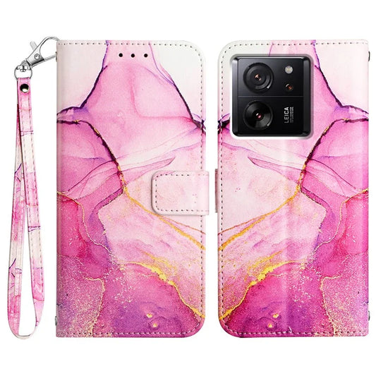 YB Pattern Printing Leather Series-5 for Xiaomi 13T / 13T Pro / Redmi K60 Ultra Cover Leather Wallet Phone Case