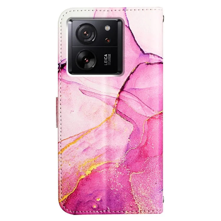 YB Pattern Printing Leather Series-5 for Xiaomi 13T / 13T Pro / Redmi K60 Ultra Cover Leather Wallet Phone Case