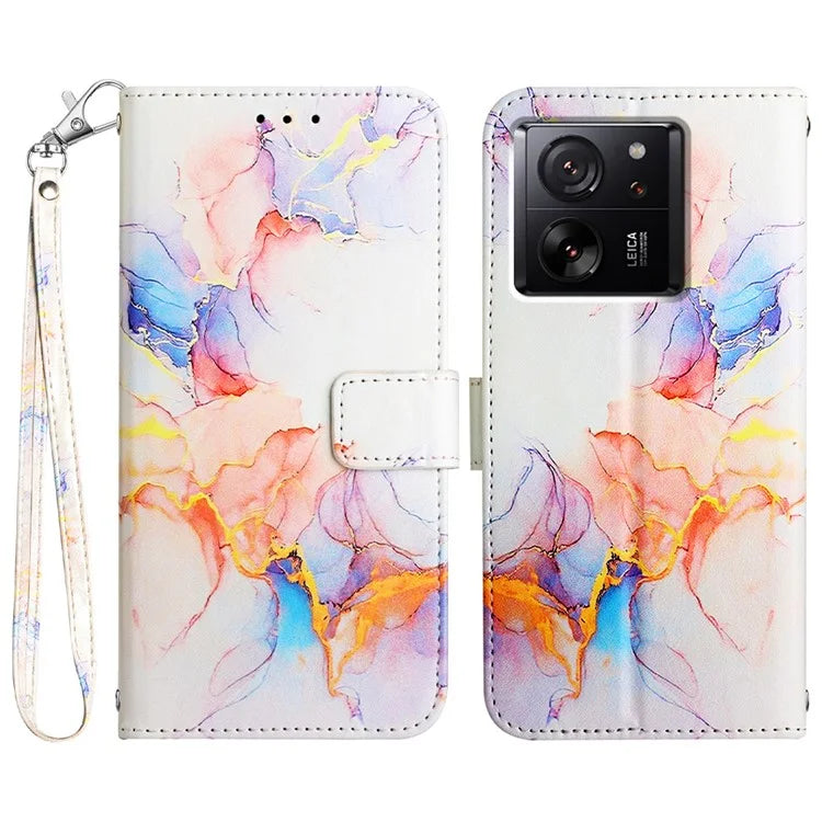 YB Pattern Printing Leather Series-5 for Xiaomi 13T / 13T Pro / Redmi K60 Ultra Cover Leather Wallet Phone Case