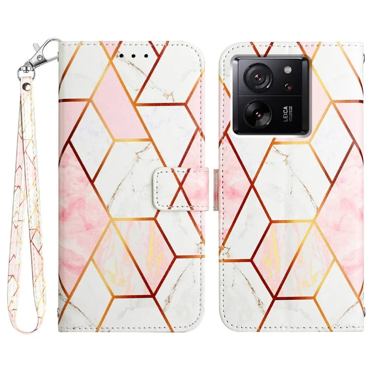 YB Pattern Printing Leather Series-5 for Xiaomi 13T / 13T Pro / Redmi K60 Ultra Cover Leather Wallet Phone Case