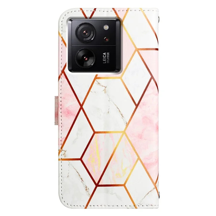 YB Pattern Printing Leather Series-5 for Xiaomi 13T / 13T Pro / Redmi K60 Ultra Cover Leather Wallet Phone Case