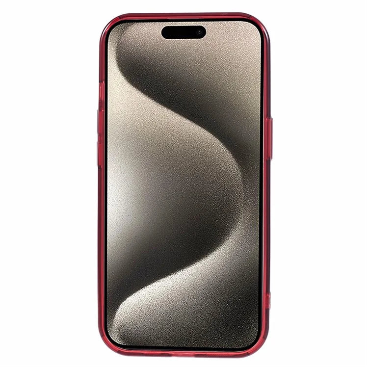 For iPhone 15 Kickstand Magnetic Case TPU+PC Clear Phone Cover