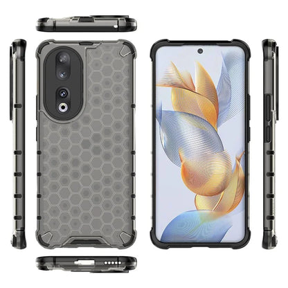 For Honor 90 Case Honeycomb Texture TPU+PC Drop-proof Phone Cover