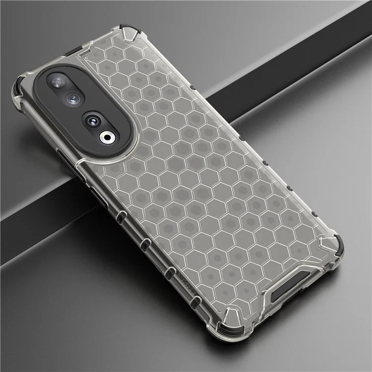 For Honor 90 Case Honeycomb Texture TPU+PC Drop-proof Phone Cover