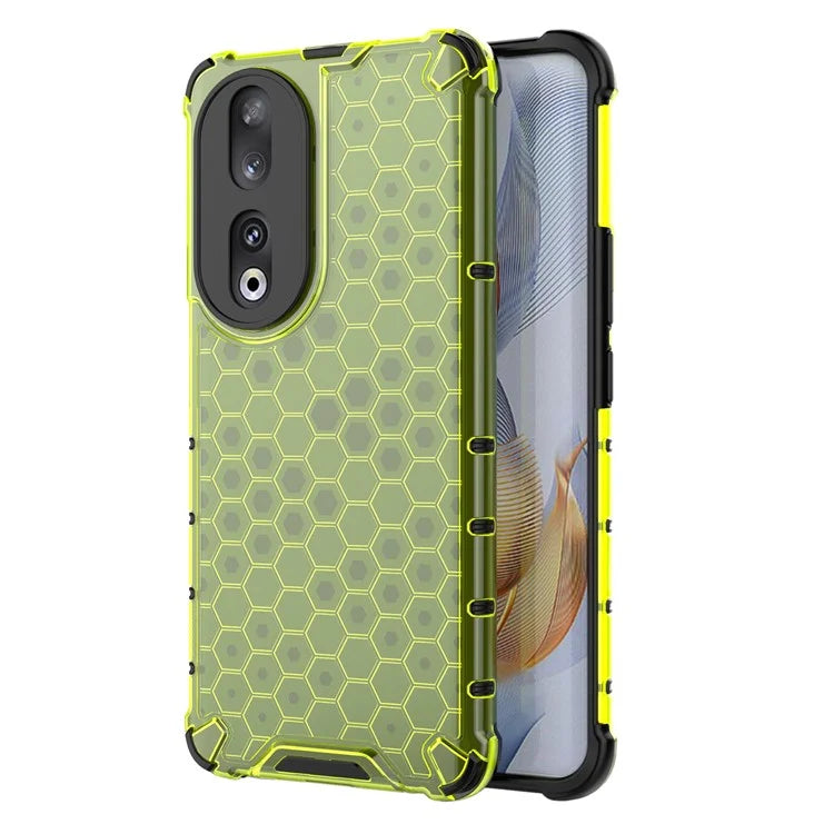 For Honor 90 Case Honeycomb Texture TPU+PC Drop-proof Phone Cover
