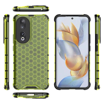 For Honor 90 Case Honeycomb Texture TPU+PC Drop-proof Phone Cover