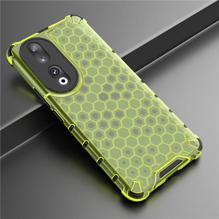 For Honor 90 Case Honeycomb Texture TPU+PC Drop-proof Phone Cover