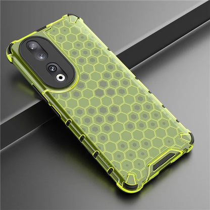 For Honor 90 Case Honeycomb Texture TPU+PC Drop-proof Phone Cover