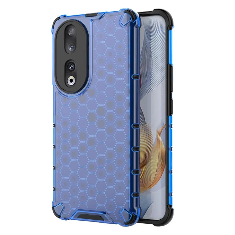 For Honor 90 Case Honeycomb Texture TPU+PC Drop-proof Phone Cover