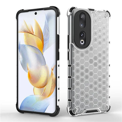 For Honor 90 Case Honeycomb Texture TPU+PC Drop-proof Phone Cover