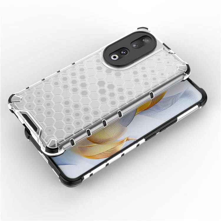 For Honor 90 Case Honeycomb Texture TPU+PC Drop-proof Phone Cover