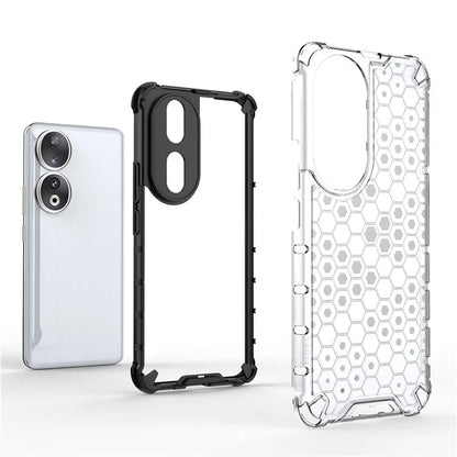 For Honor 90 Case Honeycomb Texture TPU+PC Drop-proof Phone Cover