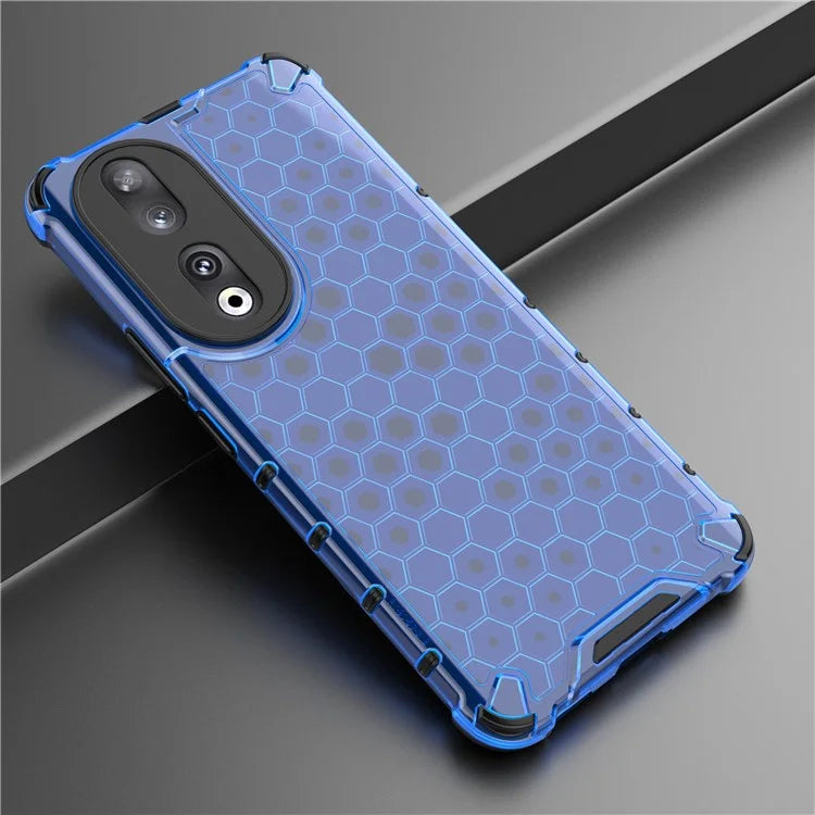 For Honor 90 Case Honeycomb Texture TPU+PC Drop-proof Phone Cover