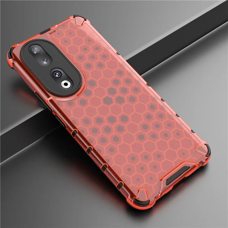 For Honor 90 Case Honeycomb Texture TPU+PC Drop-proof Phone Cover