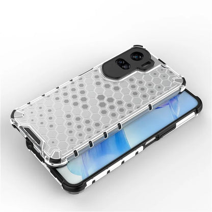 For Honor 90 Lite 5G Cover Anti-scratch TPU+PC Honeycomb Texture Phone Case