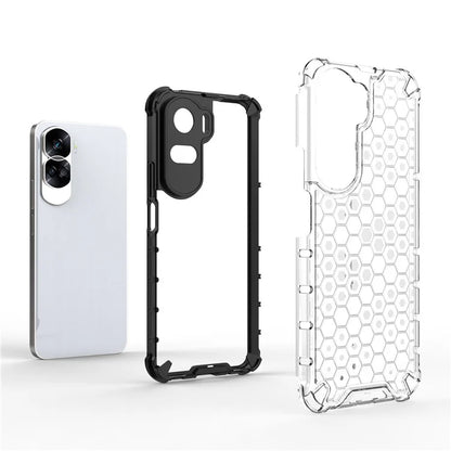 For Honor 90 Lite 5G Cover Anti-scratch TPU+PC Honeycomb Texture Phone Case