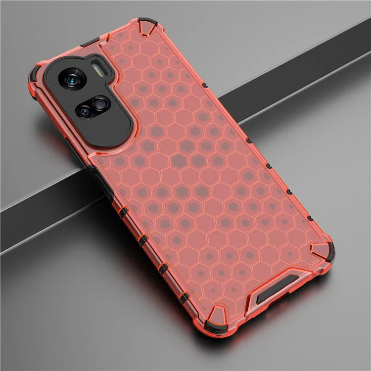 For Honor 90 Lite 5G Cover Anti-scratch TPU+PC Honeycomb Texture Phone Case