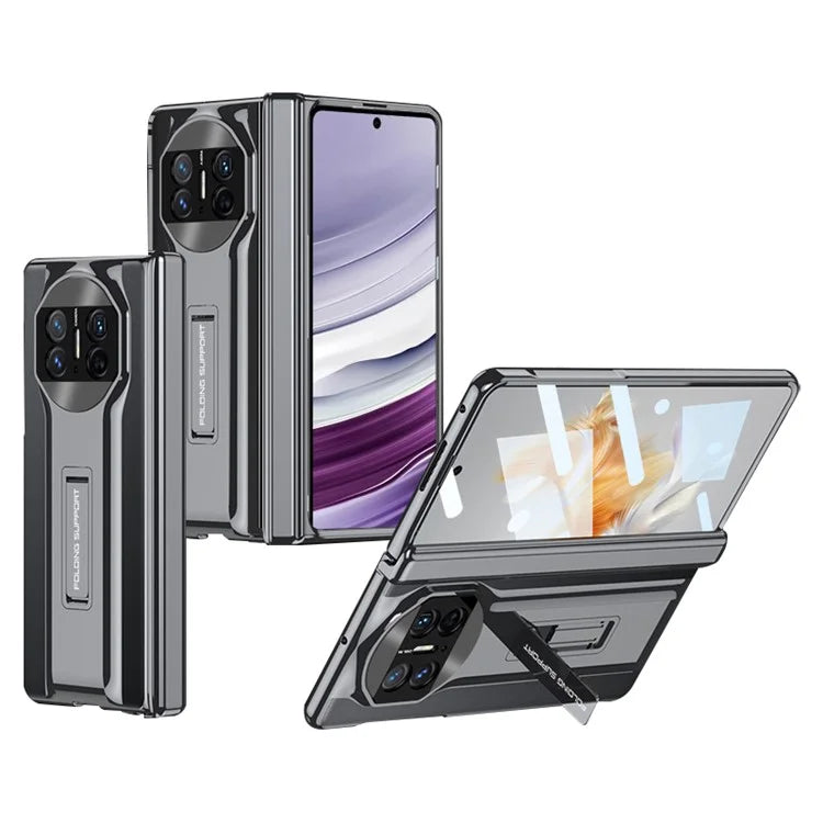 GKK For Huawei Mate X5 Case Anti-Drop Kickstand PC Phone Cover with Clear Screen Protector