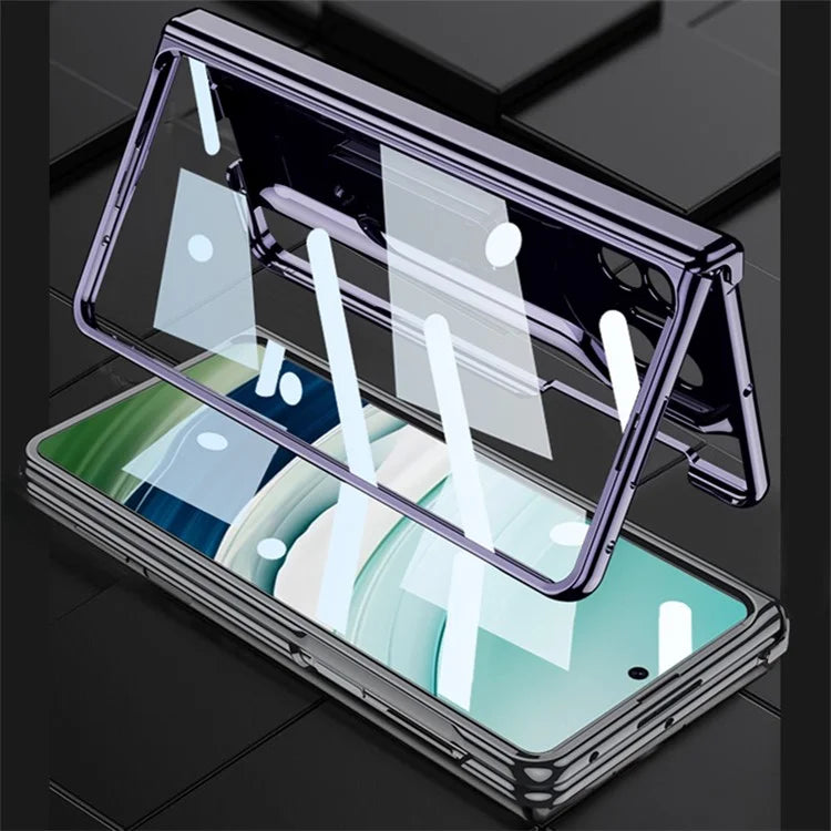GKK For Huawei Mate X5 Case Anti-Drop Kickstand PC Phone Cover with Clear Screen Protector