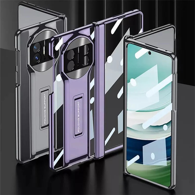 GKK For Huawei Mate X5 Case Anti-Drop Kickstand PC Phone Cover with Clear Screen Protector