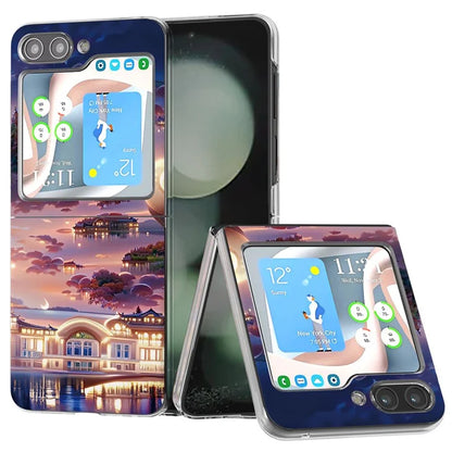 For Samsung Galaxy Z Flip5 5G Case Pattern Printing Anti-Scratch PC Phone Cover