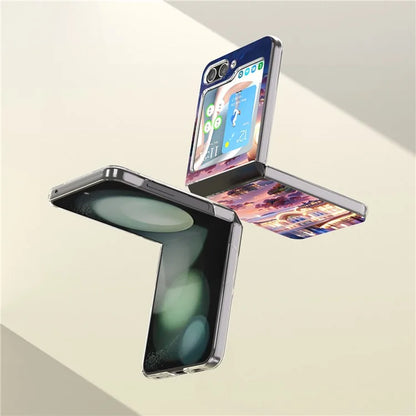 For Samsung Galaxy Z Flip5 5G Case Pattern Printing Anti-Scratch PC Phone Cover