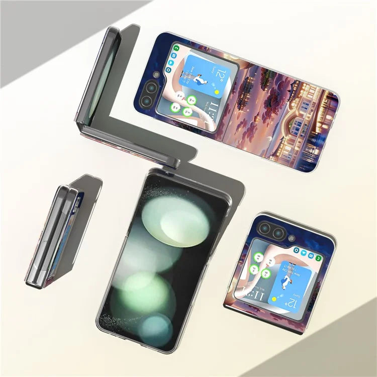 For Samsung Galaxy Z Flip5 5G Case Pattern Printing Anti-Scratch PC Phone Cover