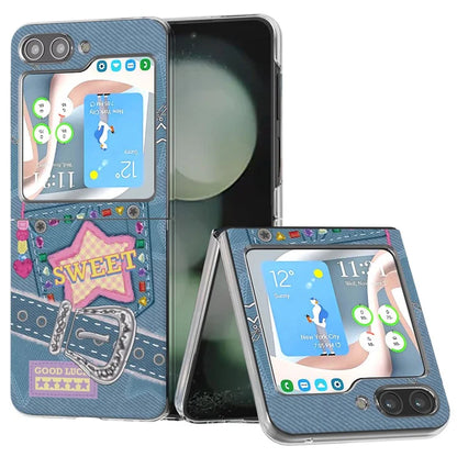 For Samsung Galaxy Z Flip5 5G Case Pattern Printing Anti-Scratch PC Phone Cover