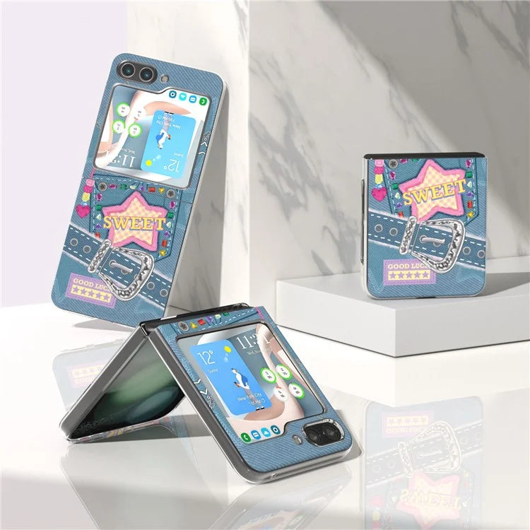 For Samsung Galaxy Z Flip5 5G Case Pattern Printing Anti-Scratch PC Phone Cover