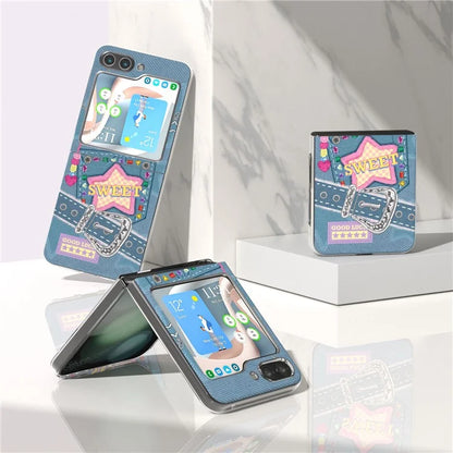For Samsung Galaxy Z Flip5 5G Case Pattern Printing Anti-Scratch PC Phone Cover
