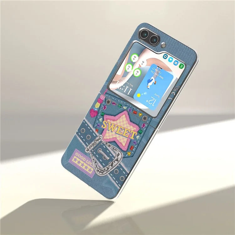 For Samsung Galaxy Z Flip5 5G Case Pattern Printing Anti-Scratch PC Phone Cover